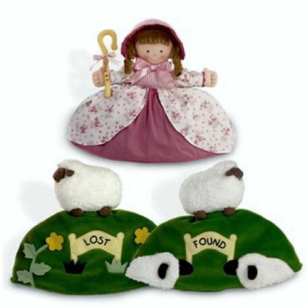 NORTH AMERICAN BEAR CO. Topsy Turvy Floral Doll with Sheep Decor Little Bo PeeP